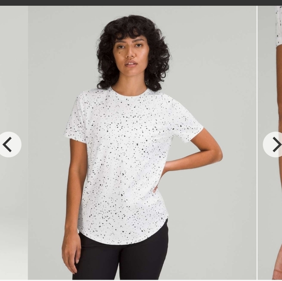 lululemon athletica Tops - Lululemon Love Crew Short Sleeve T-ShirtRevitalize Splatter White Graphite Grey